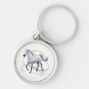 Porte-clés Cheval arabe gris