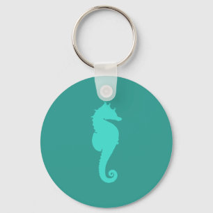 Porte-clés Cheval de mer Turquoise