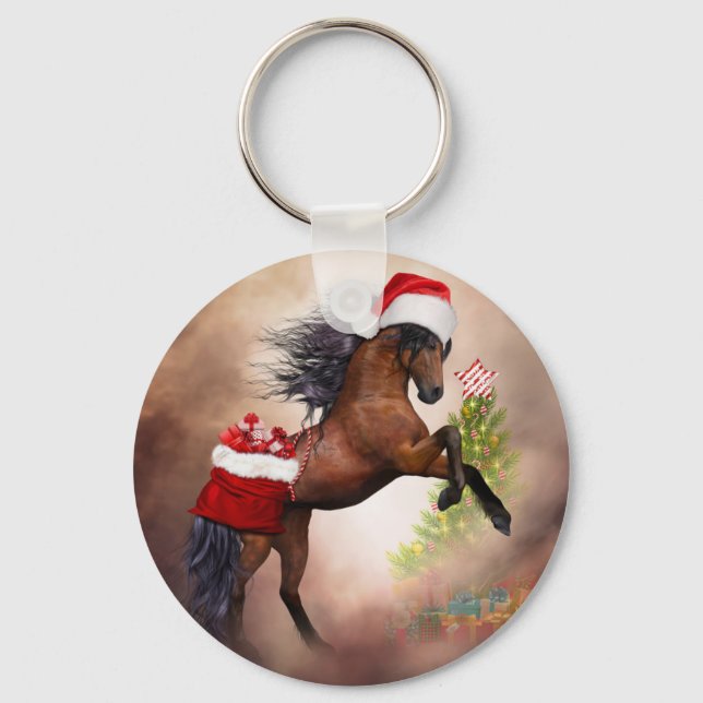 Porte-clés Cheval de Noël (Recto)