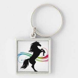 Porte-clés Cheval d'élevage coloré