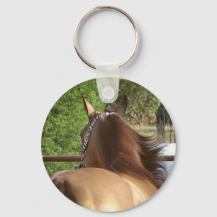 Porte-clés Cheval en peau de seau