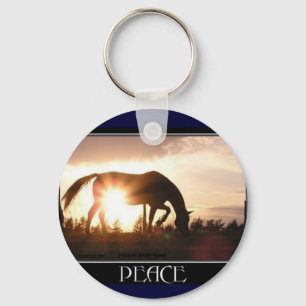 Porte-clés Cheval et porte - clé de paix