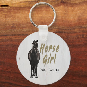 Porte-clés Cheval Girl Cadeau Pour L'Équitation Vintage Amate