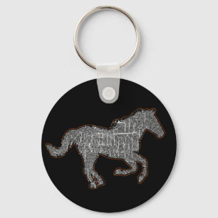 Porte-clés cheval noir