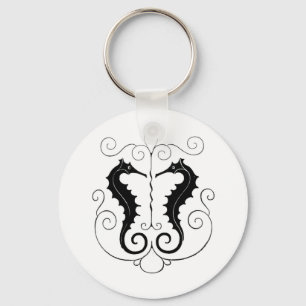 Porte-clés Cheval noir vintage