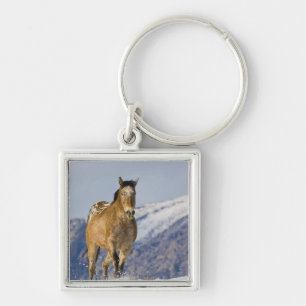 Porte-clés Chevaux courant dans la neige
