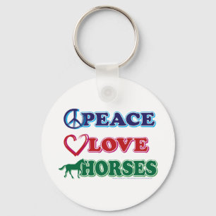Porte-clés Chevaux d'amour pour la paix