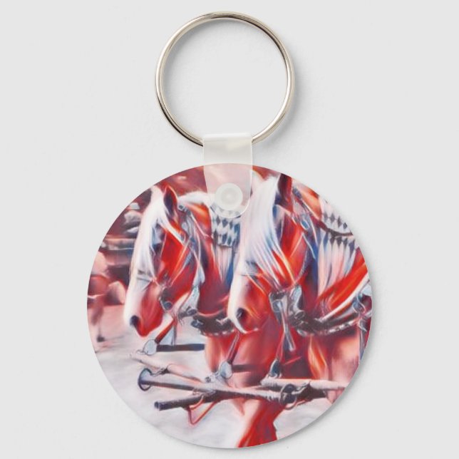 Porte-clés Chevaux de travail (Recto)