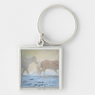 Porte-clés Chevaux sauvages fonctionnant par l'eau
