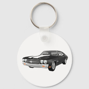 Porte-clés Chevelle 1970 solides solubles : Finition noire :