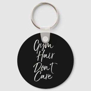 Porte-clés Cheveux de salle de sport, ça m'est égal, humour,