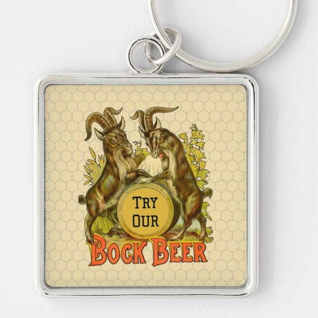 Porte-clés Chèvres Bock Bière Publicité (Devant)
