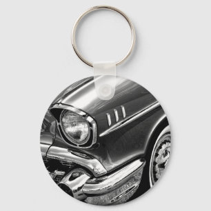 Porte-clés Chevrolet Bel Air noir et blanc 1957