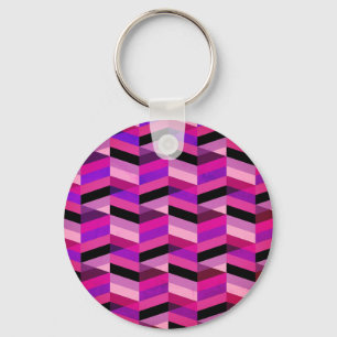 Porte-clés Chevron Abstrait/Herringbone   Purples et violets