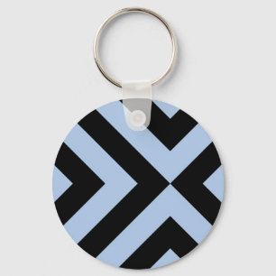 Porte-clés Chevrons bleu clair et noir