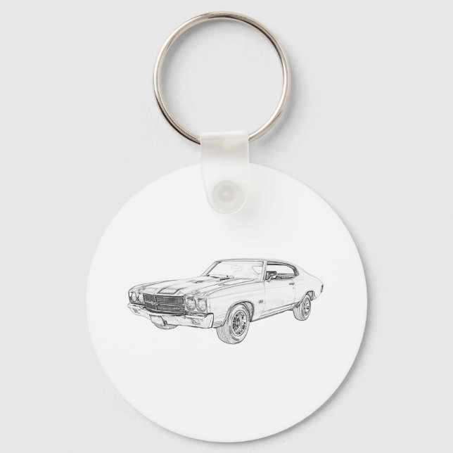 Porte-clés chevy chevelle 1970 (Recto)