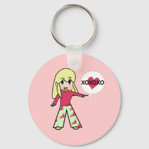 Porte-clés Chibi Valentine Hearts