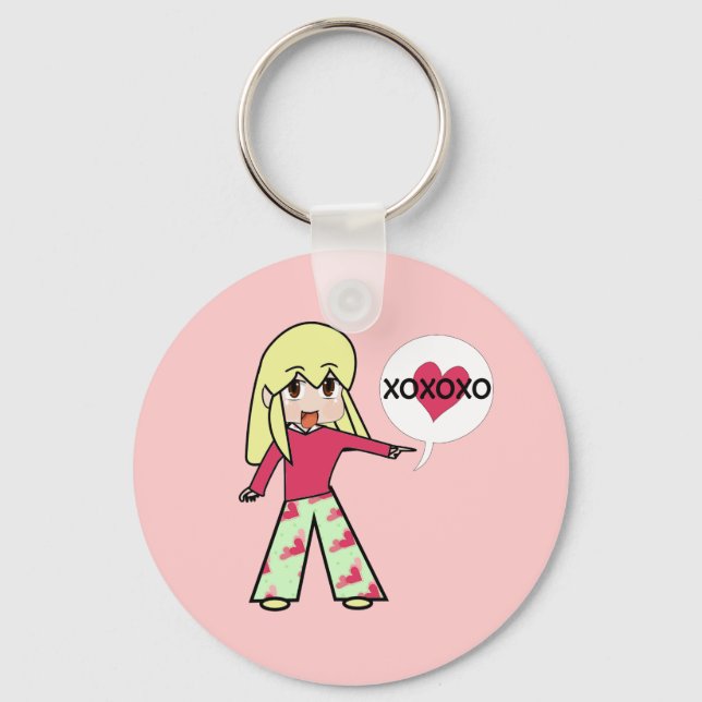 Porte-clés Chibi Valentine Hearts (Recto)