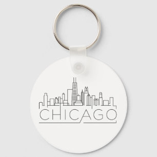 Porte-clés Chicago a stylisé l'horizon