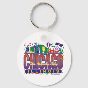 Porte-clés Chicago-Confetti