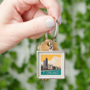 Porte-clés Chicago   Skyline moderne
