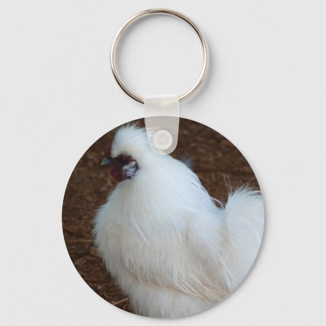 Porte-clés Chicken de White Silkie (Recto)