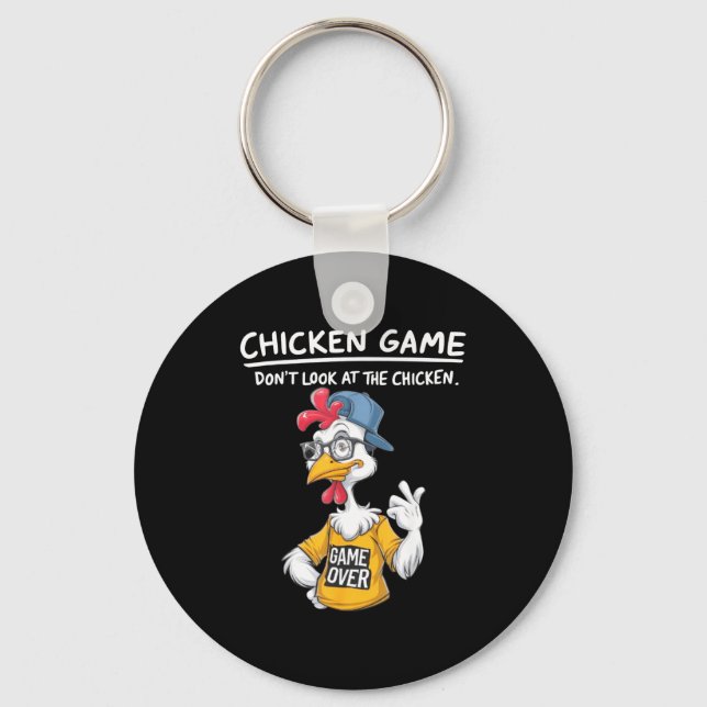 Porte-clés Chicken Game Humorous Family Tee - Uni-adults &amp (Recto)