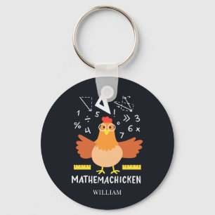 Porte-clés Chicken Math Gag Funny Mathemachicken Teacher