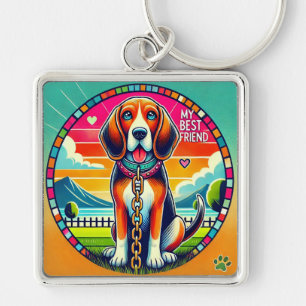 Porte-clés Chien animé mignon
