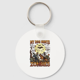Porte-clés Chien chasse les zombies Halloween Berger allemand