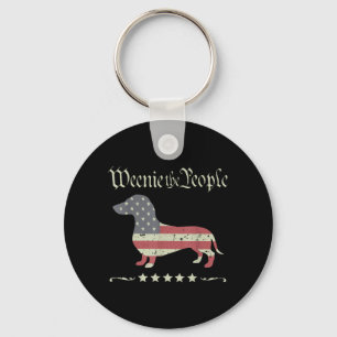 Porte-clés chien d'Amérique Dachshund vintage weenie le peupl