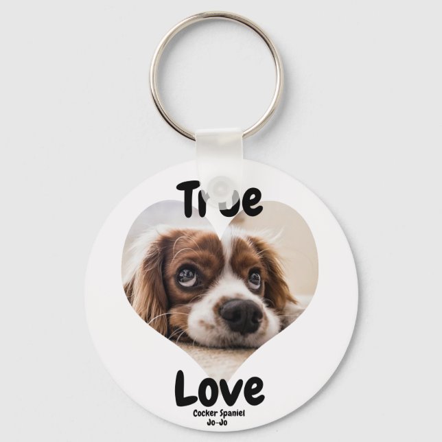 Porte-clés Chien d'amour véritable (Recto)