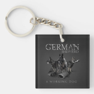 Porte-clés Chien de berger allemand de travail - GSD