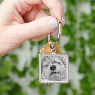 Porte-clés Chien de Coton de Tulear