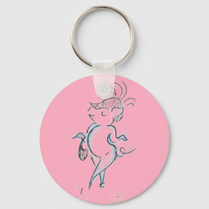 Porte-clés Chien de dame avec un Porte - clé de bouton de sac