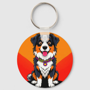 Porte-clés 🐶 Chien de Dessin Animé Joyeux Pour Tous Les Jour