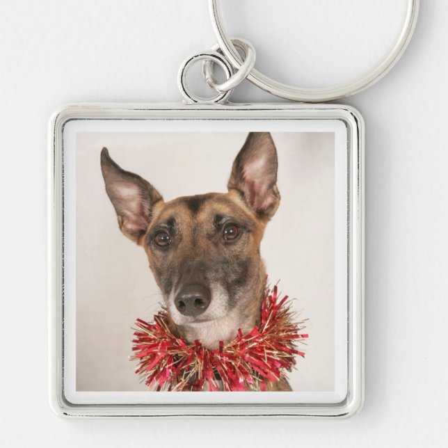 Porte-clés Chien de Noël 1 (Devant)