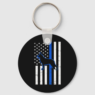 Porte-clés Chien de police berger allemand K9 Patriotique