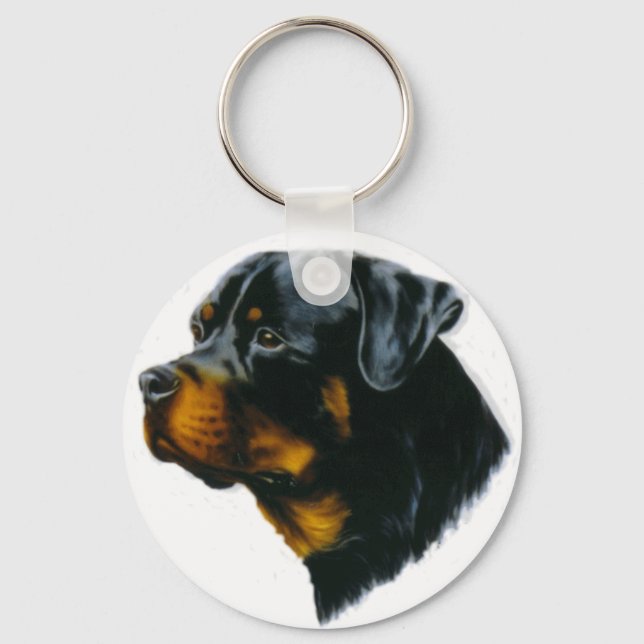 Porte-clés chien de rottweiler (Recto)