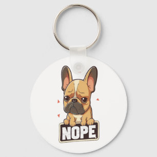 Porte-clés Chien de taureau français Nope