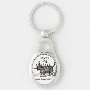 Porte-clés Chien Demon Vintage Funny migre