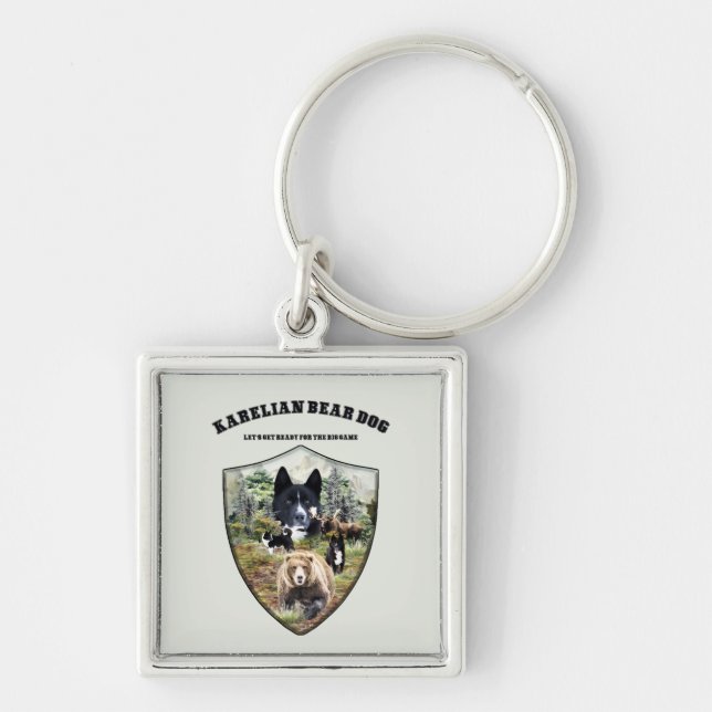 Porte-clés Chien d'ours karélien (Devant)