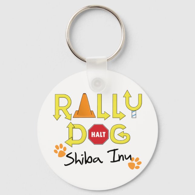 Porte-clés Chien du rallye Shiba Inu (Recto)