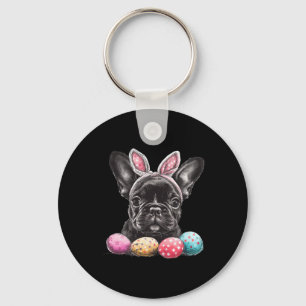 Porte-clés Chien français de la fête de Pâques Chien français