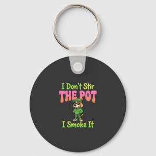 Porte-clés Chien Fumeur de Joint Drôle Stoner