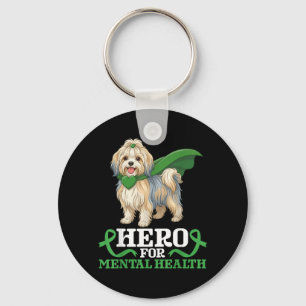 Porte-clés Chien Havanais Héros pour la Sensibilisation à la