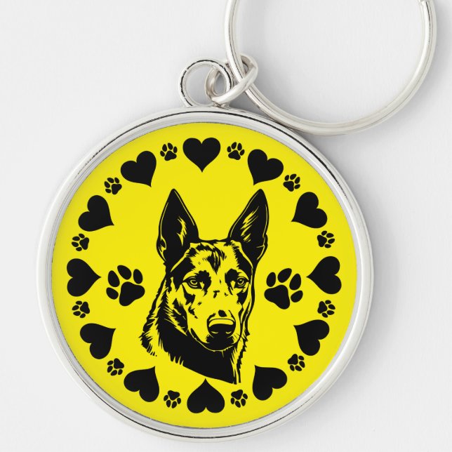 Porte-clés Chien Kelpie australien (Devant)