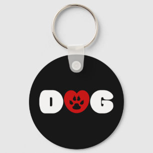 Porte-clés Chien Love Heart Keychain