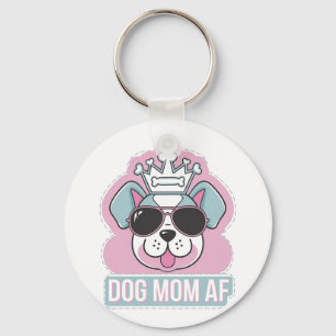 Porte-clés Chien Maman AF - Drôle Chien Maman Design