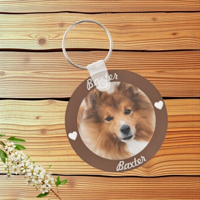 Porte-clés Chien personnalisé Photo (Créateur téléchargé)